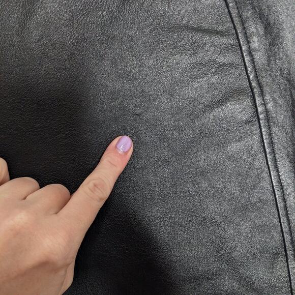 Bagatelle Vintage Black Leather Pants Relaxed Fit High Waist Size 4P - Picture 4 of 8